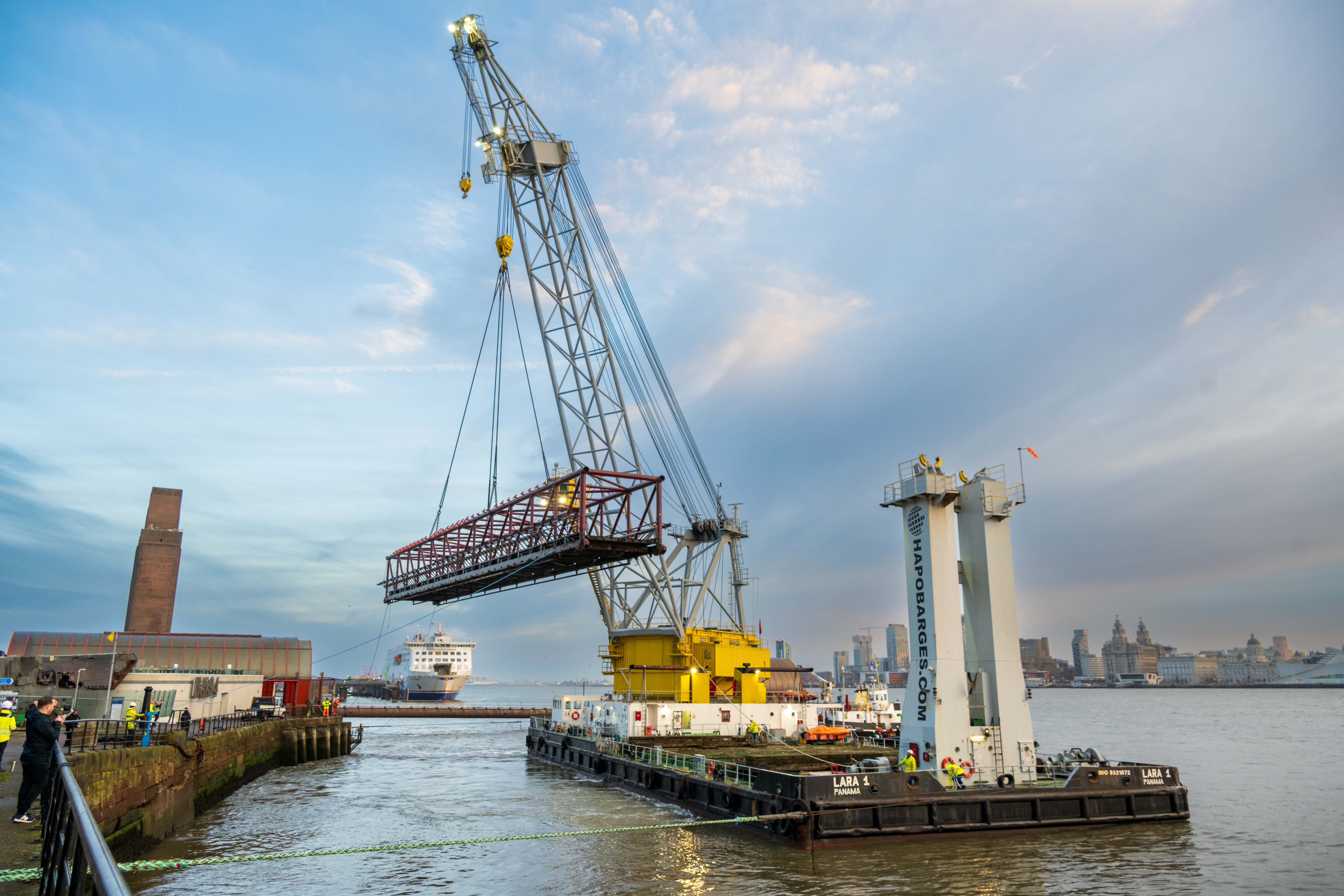 Removal of landing stage and linkspan at Woodside makes for eye